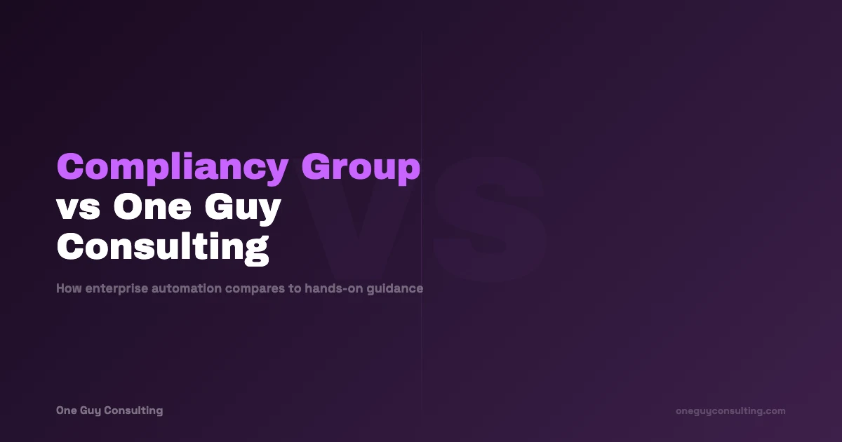 Compliancy Group vs One Guy Consulting Comparison